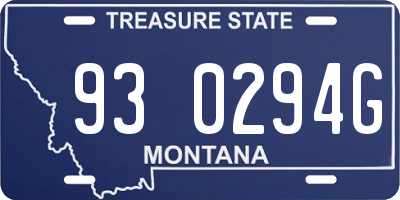 MT license plate 930294G