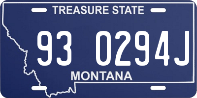 MT license plate 930294J