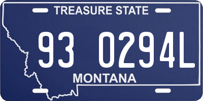 MT license plate 930294L