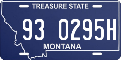 MT license plate 930295H