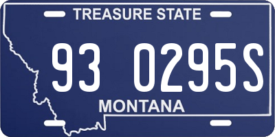 MT license plate 930295S
