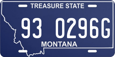 MT license plate 930296G