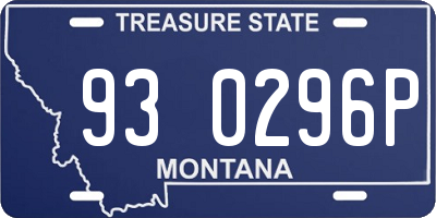MT license plate 930296P