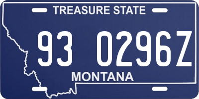 MT license plate 930296Z