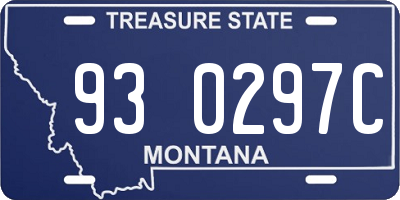 MT license plate 930297C