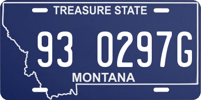 MT license plate 930297G