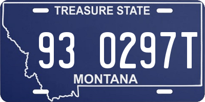 MT license plate 930297T
