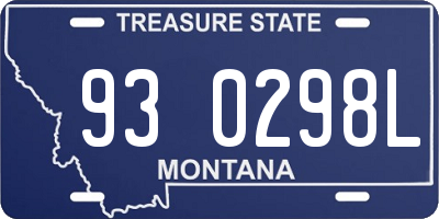MT license plate 930298L