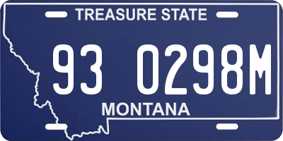 MT license plate 930298M
