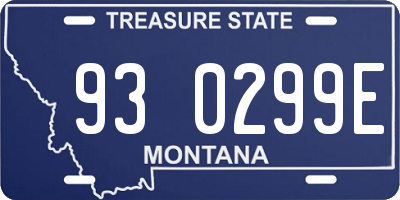 MT license plate 930299E