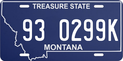 MT license plate 930299K