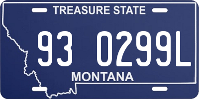 MT license plate 930299L