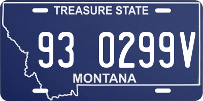 MT license plate 930299V
