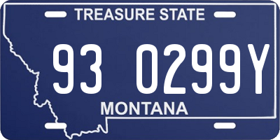 MT license plate 930299Y
