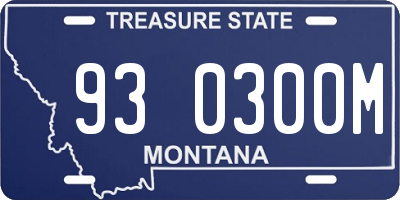MT license plate 930300M