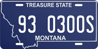 MT license plate 930300S
