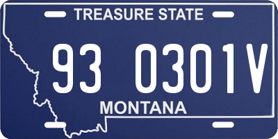 MT license plate 930301V