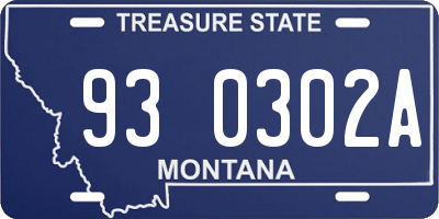 MT license plate 930302A