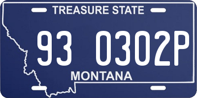 MT license plate 930302P