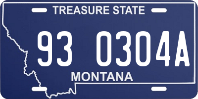 MT license plate 930304A
