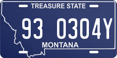 MT license plate 930304Y