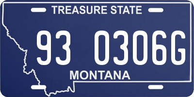 MT license plate 930306G