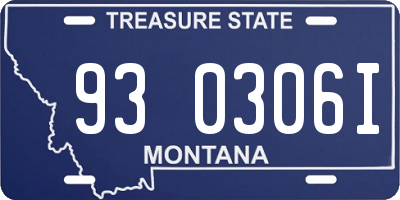 MT license plate 930306I