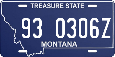 MT license plate 930306Z