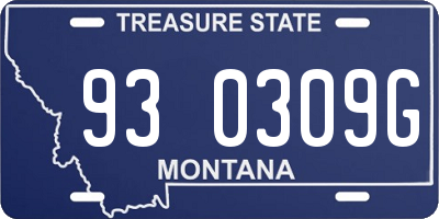 MT license plate 930309G