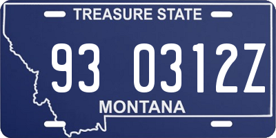 MT license plate 930312Z
