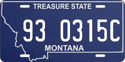 MT license plate 930315C