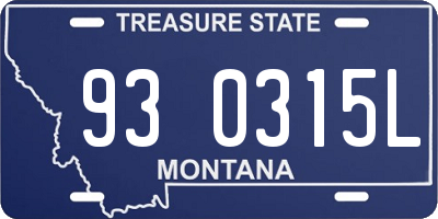 MT license plate 930315L