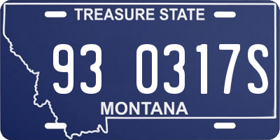 MT license plate 930317S