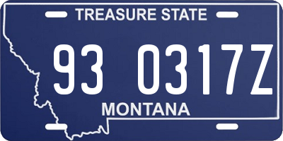 MT license plate 930317Z