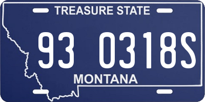 MT license plate 930318S