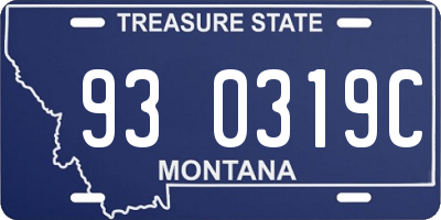 MT license plate 930319C