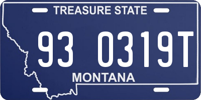 MT license plate 930319T