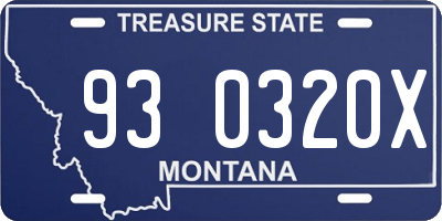 MT license plate 930320X