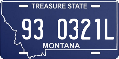 MT license plate 930321L