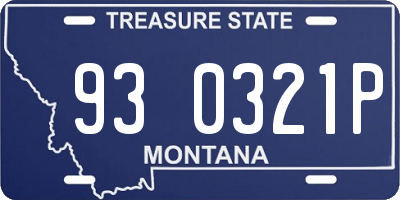 MT license plate 930321P