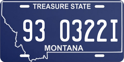 MT license plate 930322I