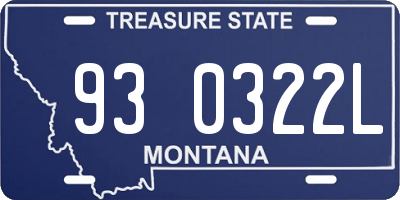 MT license plate 930322L