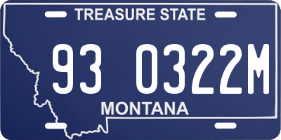MT license plate 930322M