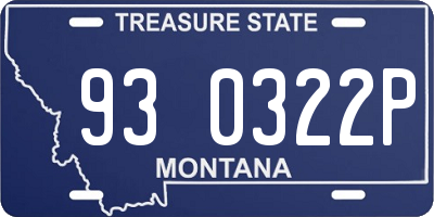 MT license plate 930322P