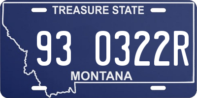 MT license plate 930322R