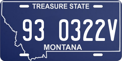 MT license plate 930322V
