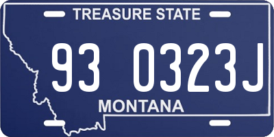 MT license plate 930323J