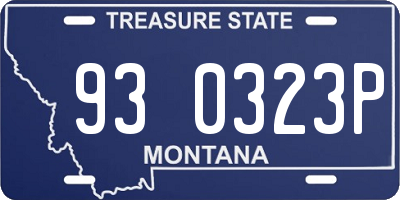 MT license plate 930323P