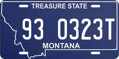 MT license plate 930323T