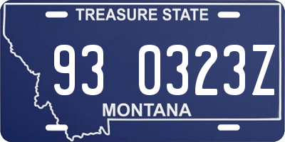 MT license plate 930323Z